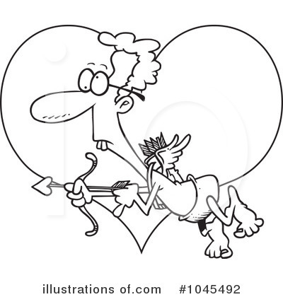Royalty-Free (RF) Cupid Clipart Illustration by toonaday - Stock Sample #1045492