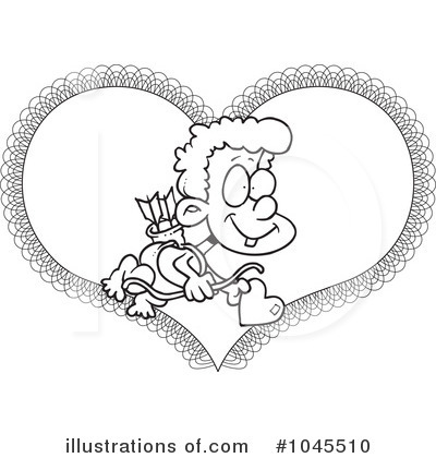 Royalty-Free (RF) Cupid Clipart Illustration by toonaday - Stock Sample #1045510