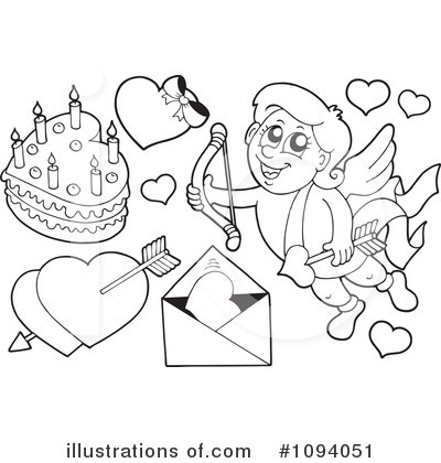 Royalty-Free (RF) Cupid Clipart Illustration by visekart - Stock Sample #1094051