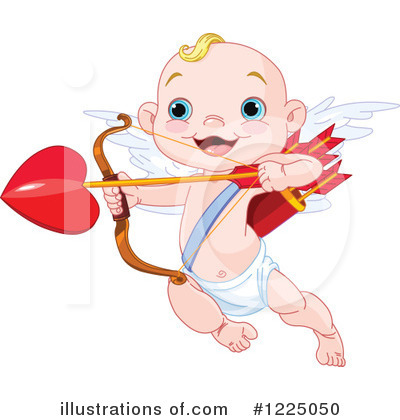 Royalty-Free (RF) Cupid Clipart Illustration by Pushkin - Stock Sample #1225050