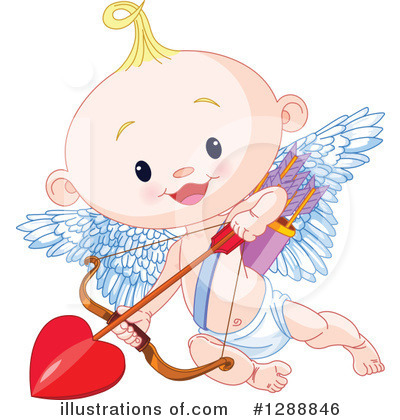 Royalty-Free (RF) Cupid Clipart Illustration by Pushkin - Stock Sample #1288846