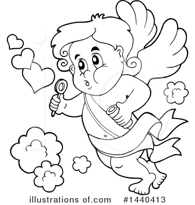 Royalty-Free (RF) Cupid Clipart Illustration by visekart - Stock Sample #1440413