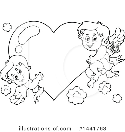 Royalty-Free (RF) Cupid Clipart Illustration by visekart - Stock Sample #1441763