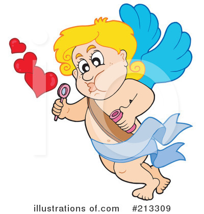 Royalty-Free (RF) Cupid Clipart Illustration by visekart - Stock Sample #213309