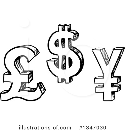 Royalty-Free (RF) Currency Clipart Illustration by Vector Tradition SM - Stock Sample #1347030