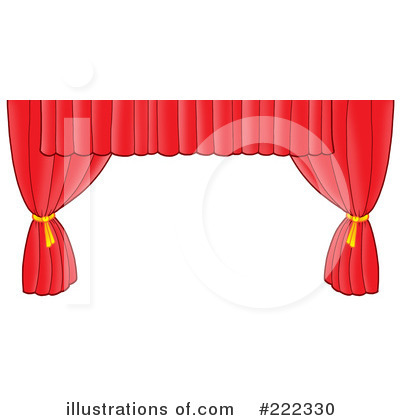 Royalty-Free (RF) Curtains Clipart Illustration by visekart - Stock Sample #222330