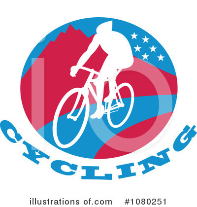 Bicycling Clipart #1080251 by patrimonio