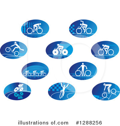 Cyclist Clipart #1288256 by Vector Tradition SM