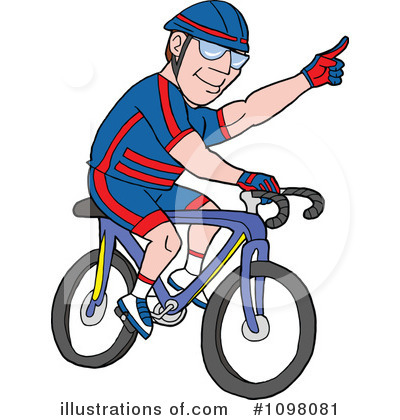 Bicyclist Clipart #1098081 by LaffToon