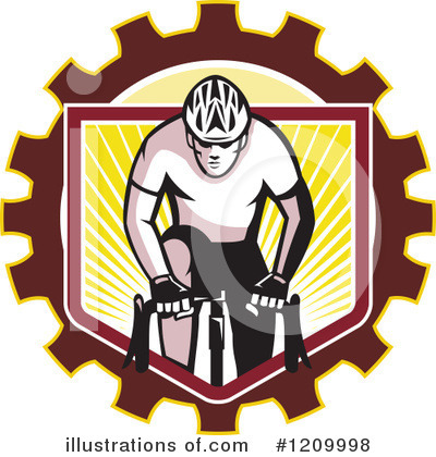 Royalty-Free (RF) Cyclist Clipart Illustration by patrimonio - Stock Sample #1209998