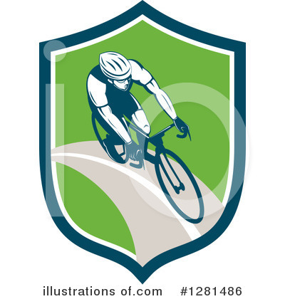 Royalty-Free (RF) Cyclist Clipart Illustration by patrimonio - Stock Sample #1281486