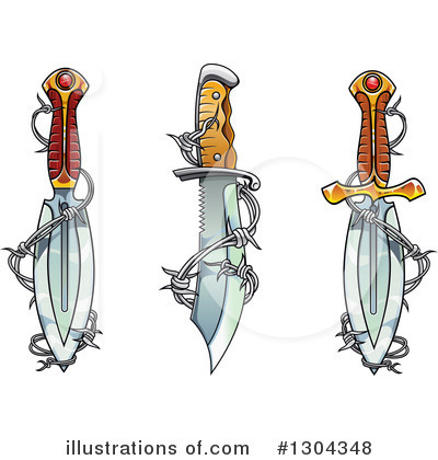 Royalty-Free (RF) Dagger Clipart Illustration by Vector Tradition SM - Stock Sample #1304348