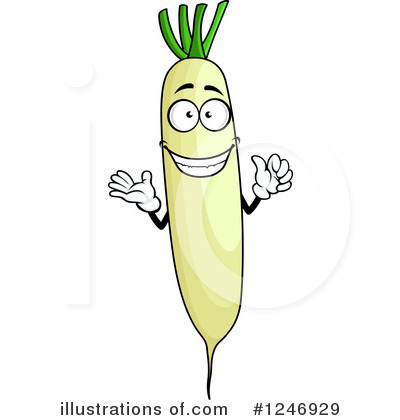 Daikon Clipart #1246929 by Vector Tradition SM