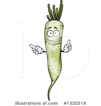 Daikon Clipart #1332519 by Vector Tradition SM