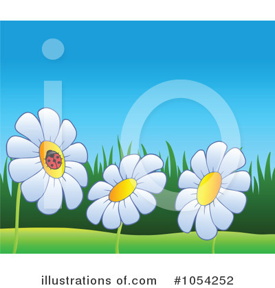 Royalty-Free (RF) Daisies Clipart Illustration by visekart - Stock Sample #1054252
