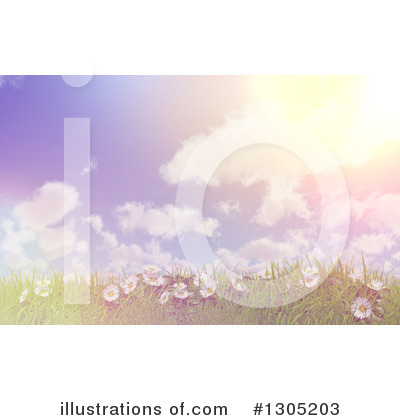 Royalty-Free (RF) Daisies Clipart Illustration by KJ Pargeter - Stock Sample #1305203
