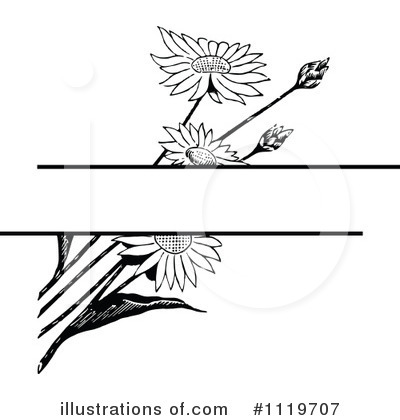 Royalty-Free (RF) Daisy Clipart Illustration by Prawny Vintage - Stock Sample #1119707