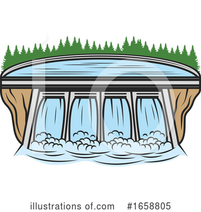 Royalty-Free (RF) Dam Clipart Illustration by Vector Tradition SM - Stock Sample #1658805
