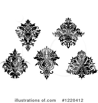 Royalty-Free (RF) Damask Clipart Illustration by Vector Tradition SM - Stock Sample #1220412