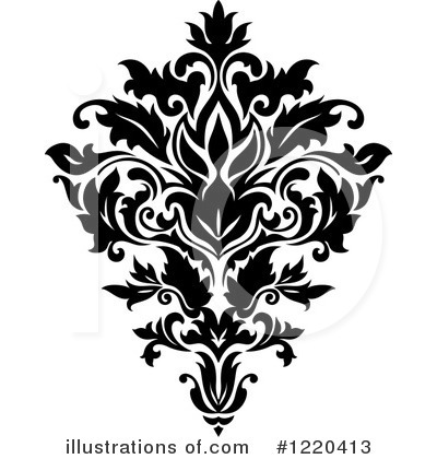 Royalty-Free (RF) Damask Clipart Illustration by Vector Tradition SM - Stock Sample #1220413