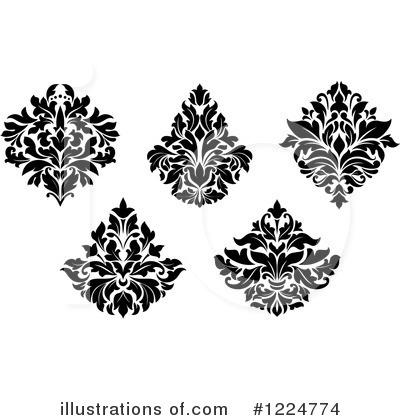 Royalty-Free (RF) Damask Clipart Illustration by Vector Tradition SM - Stock Sample #1224774