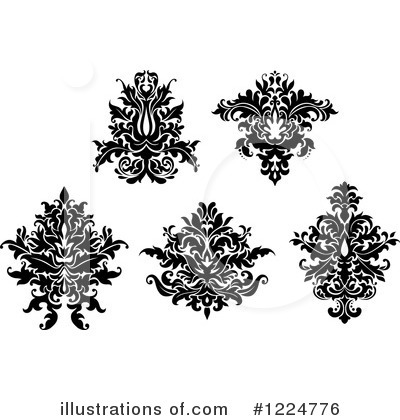 Royalty-Free (RF) Damask Clipart Illustration by Vector Tradition SM - Stock Sample #1224776