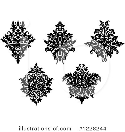 Royalty-Free (RF) Damask Clipart Illustration by Vector Tradition SM - Stock Sample #1228244