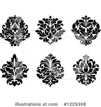 Royalty-Free (RF) Damask Clipart Illustration by Vector Tradition SM - Stock Sample #1229308