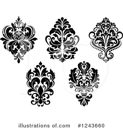 Royalty-Free (RF) Damask Clipart Illustration by Vector Tradition SM - Stock Sample #1243660
