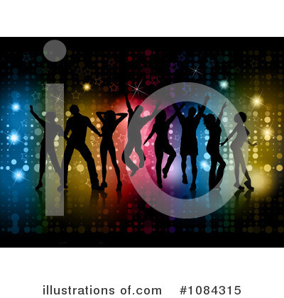 Silhouetted Dancers Clipart #1084315 by KJ Pargeter