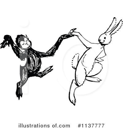 Royalty-Free (RF) Dancing Clipart Illustration by Prawny Vintage - Stock Sample #1137777