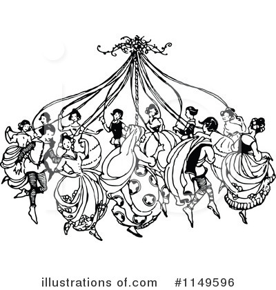 Royalty-Free (RF) Dancing Clipart Illustration by Prawny Vintage - Stock Sample #1149596