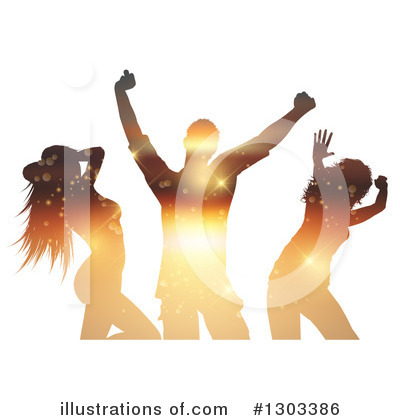 Silhouetted Dancers Clipart #1303386 by KJ Pargeter