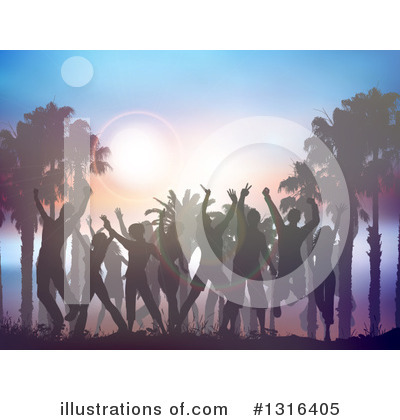Silhouetted Dancers Clipart #1316405 by KJ Pargeter