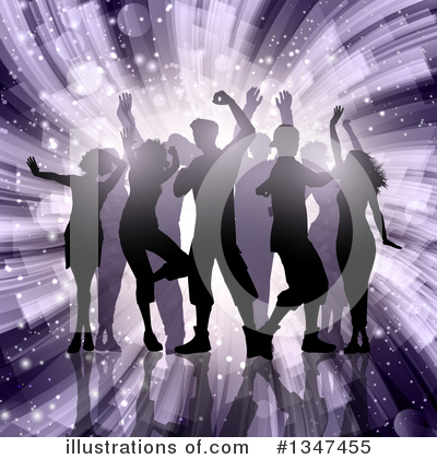 Silhouetted Dancers Clipart #1347455 by KJ Pargeter