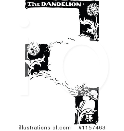 Royalty-Free (RF) Dandelion Clipart Illustration by Prawny Vintage - Stock Sample #1157463