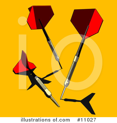 Royalty-Free (RF) Darts Clipart Illustration by Leo Blanchette - Stock Sample #11027