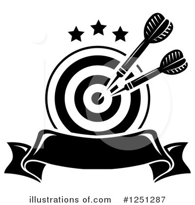 Royalty-Free (RF) Darts Clipart Illustration by Vector Tradition SM - Stock Sample #1251287
