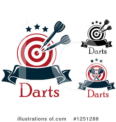 Royalty-Free (RF) Darts Clipart Illustration by Vector Tradition SM - Stock Sample #1251288