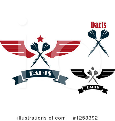 Royalty-Free (RF) Darts Clipart Illustration by Vector Tradition SM - Stock Sample #1253392