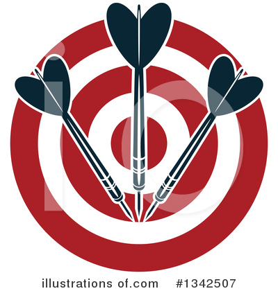 Dart Board Clipart #1342507 by Vector Tradition SM