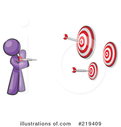 Royalty-Free (RF) Darts Clipart Illustration by Leo Blanchette - Stock Sample #219409