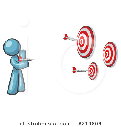 Royalty-Free (RF) Darts Clipart Illustration by Leo Blanchette - Stock Sample #219806