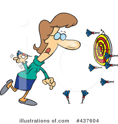 Royalty-Free (RF) Darts Clipart Illustration by toonaday - Stock Sample #437604
