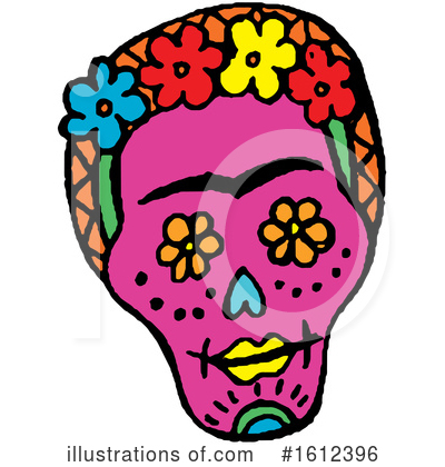 Royalty-Free (RF) Day Of The Dead Clipart Illustration by Cherie Reve - Stock Sample #1612396