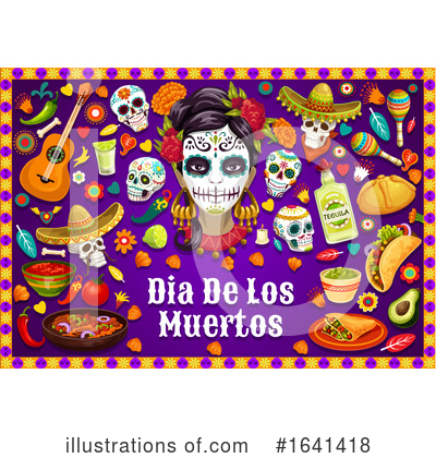 Royalty-Free (RF) Day Of The Dead Clipart Illustration by Vector Tradition SM - Stock Sample #1641418