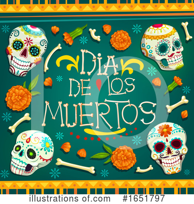 Royalty-Free (RF) Day Of The Dead Clipart Illustration by Vector Tradition SM - Stock Sample #1651797