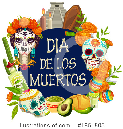 Royalty-Free (RF) Day Of The Dead Clipart Illustration by Vector Tradition SM - Stock Sample #1651805