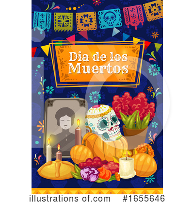 Royalty-Free (RF) Day Of The Dead Clipart Illustration by Vector Tradition SM - Stock Sample #1655646