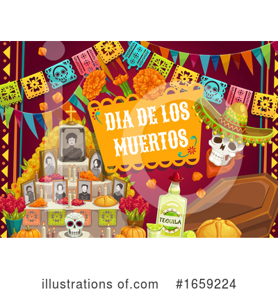 Royalty-Free (RF) Day Of The Dead Clipart Illustration by Vector Tradition SM - Stock Sample #1659224